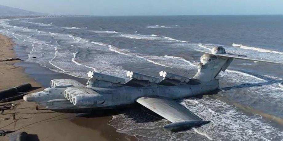Un enorme ekranoplano fue filmado en las orillas del Mar Caspio.