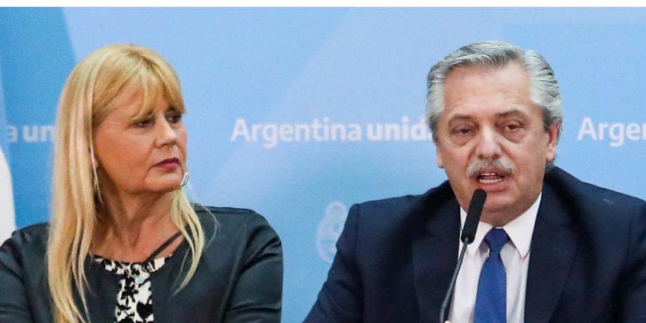 El presidente Alberto Fernández y su ministra de Justicia, Marcela Losardo.