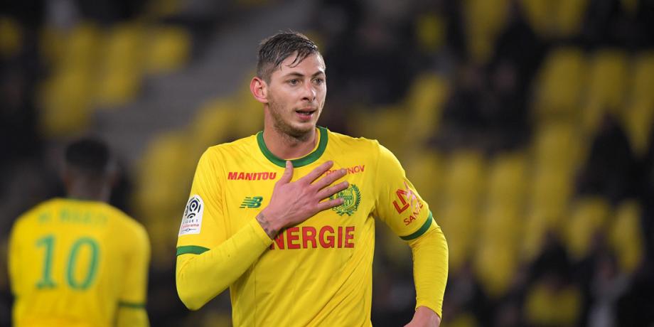 El delantero argentino del Nantes, Emiliano Sala, durante un partido en el estadio La Beaujoire en Nantes, Francia, el 8 de enero de 2019.