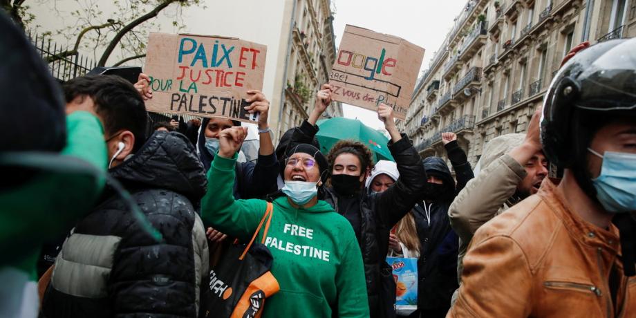 Una manifestación en apoyo a Palestina en París, el 15 de mayo de 2021.