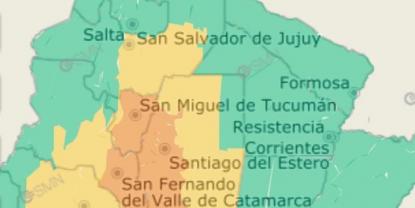 Alerta naranja en Santiago del Estero por tormentas severas inminentes