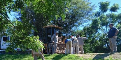 Operativo preventivo en Costanera de Las Termas de Río Hondo ante el aumento del caudal del río Dulce
