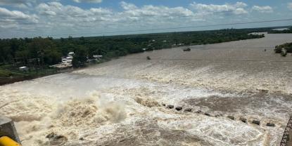 Estado del Dique Frontal y riesgo de inundaciones en Santiago del Estero