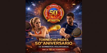 Torneo de pádel por el 50° aniversario de Bomberos Voluntarios
