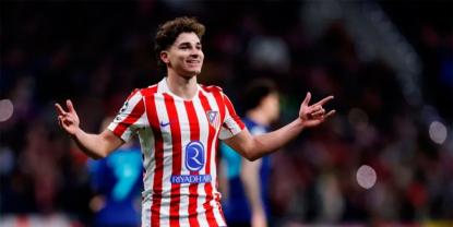 Julián Álvarez celebra su primer gol en 2026 con Atlético de Madrid