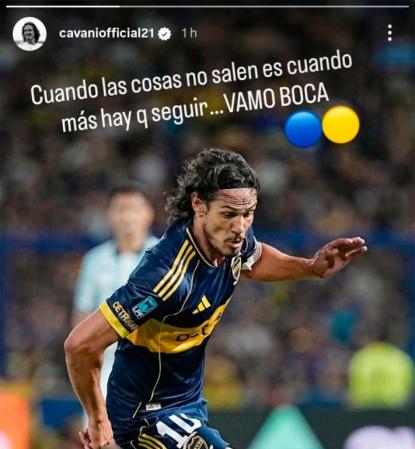 Edinson Cavani responde a las críticas tras el empate de Boca Juniors