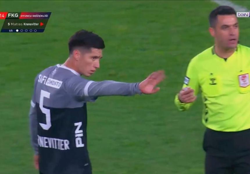 Matías Kranevitter rechaza sustitución en partido de Fatih Karagümrük